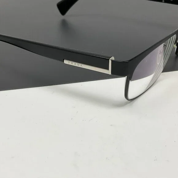 Prada VPR61P FAD-1O1 Eyeglasses Frames Matte Black Rectangle 53 [] 16 140 - Picture 2 of 13